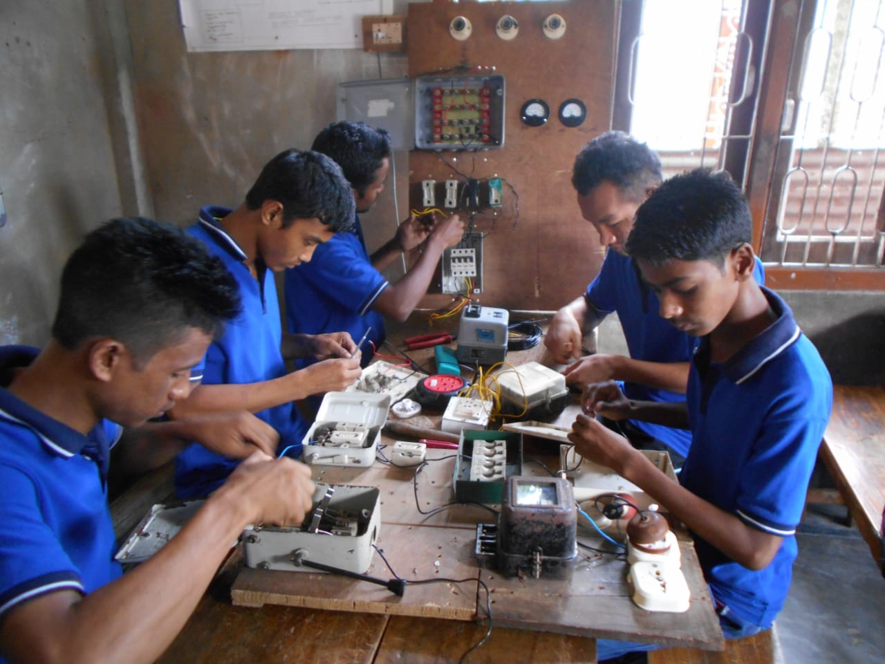 Students and faculty at ITI Lakhimpur